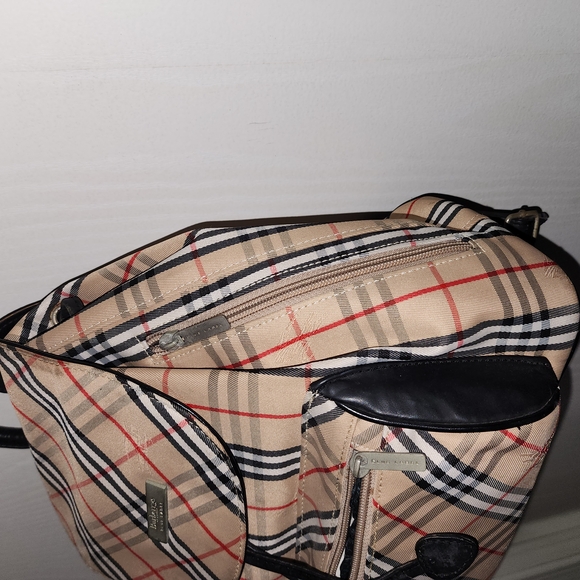 SOLD. Burberry Beige Checkered Backpack - Picture 5 of 15